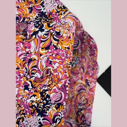 $100 Ibkul Women’s Long Sleeve Zip Mock Neck Top-Marissa-Hot Pink -Medium -New