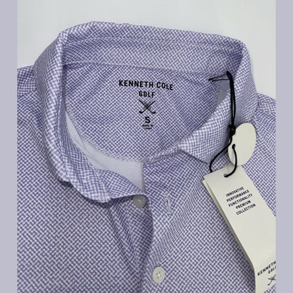 $59 Kenneth Cole Men’s Pique Cooling Performance Polo Shirt UPF 50-Orchid-Small