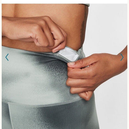 Nike Women's One Dri-FitHigh-Waisted Graphic Leggings-Black/Grey-XLarge-New $65