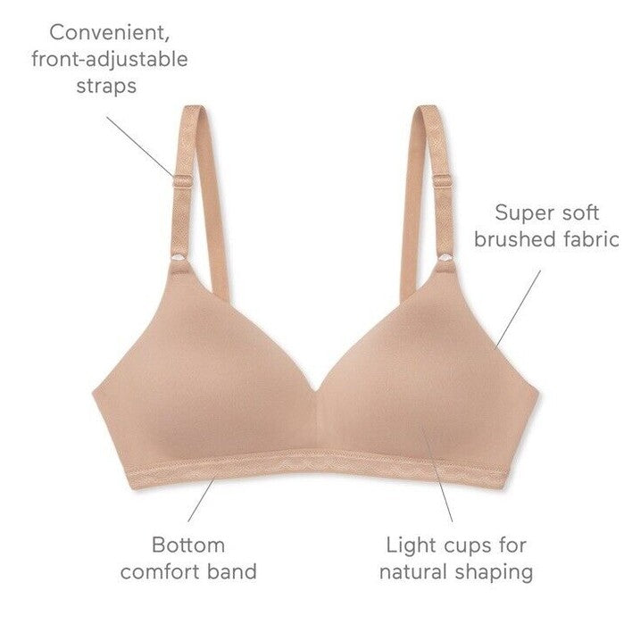 Warners Women’s Cloud 9 Super Soft Wireless Lightly Lined Bra 1269- Black - 34C