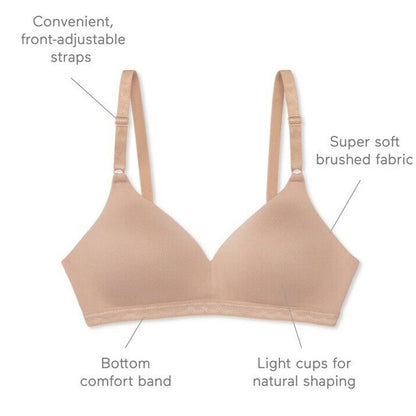 Warners Women’s Cloud 9 Super Soft Wireless Lightly Lined Bra 1269- Black - 34C