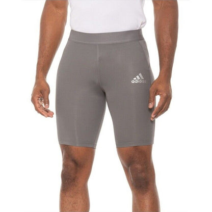 Adidas Men’s Techfit Aeroready Training Tights Compression Shorts-Grey-2XLarge