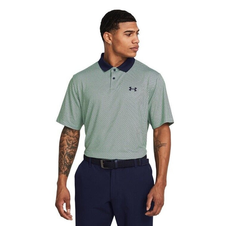 $60 Under Armour Men’s Matchplay Polo Golf Shirt 1377377- Green -Medium- New Tag
