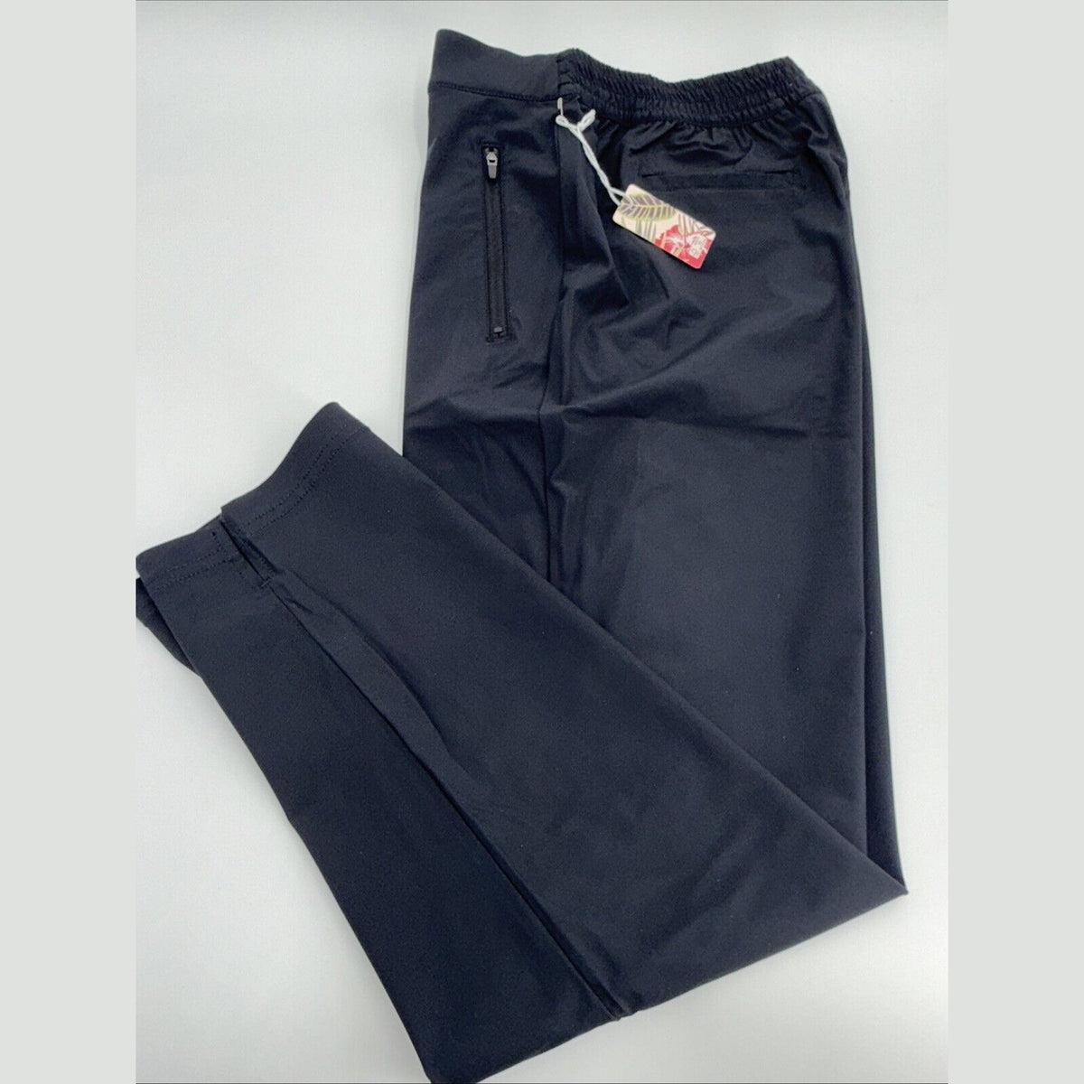 $98 Tommy Bahama Active Lightweight Stretch Pull On Pants-Black-Medium-New Tag