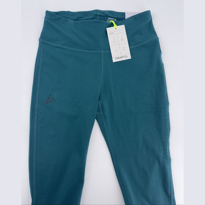 $78 Craft Women’s Running ADV Essence Perforate Tights - Opal Green- Medium-New