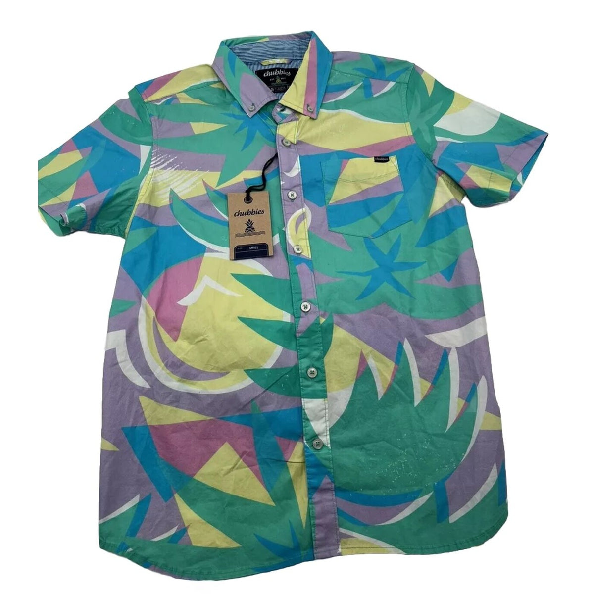 Chubbies Men’s Shirt The Surfside Friday Shirt-Multi -Small - New Tag $65