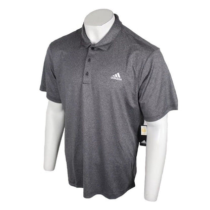 $65 Adidas Men's Golf Polo Ultimate UPF 50 Size XL Grey Heather ADVS20R773-Small