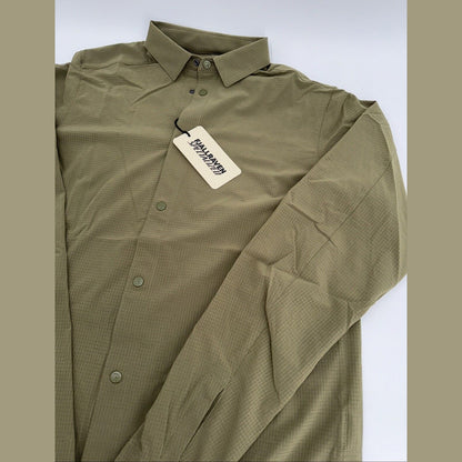 $150 FJALLRAVEN Men’s Specialized S/F Sun Long Sleeve Shirt-Khaki - Small- New