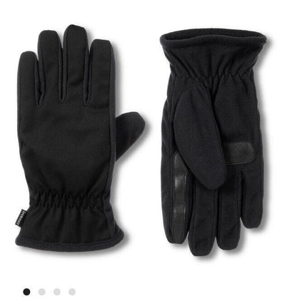 Isotoner Signature Men's Smartouch Gloves Water Resistance-Black Size Medium-New