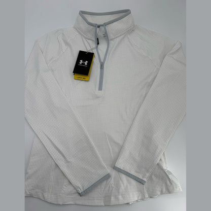 $75 Under Armour Women’s T2 Print Tech 1/4 Zip Long Sleeve Top-White-Small-New