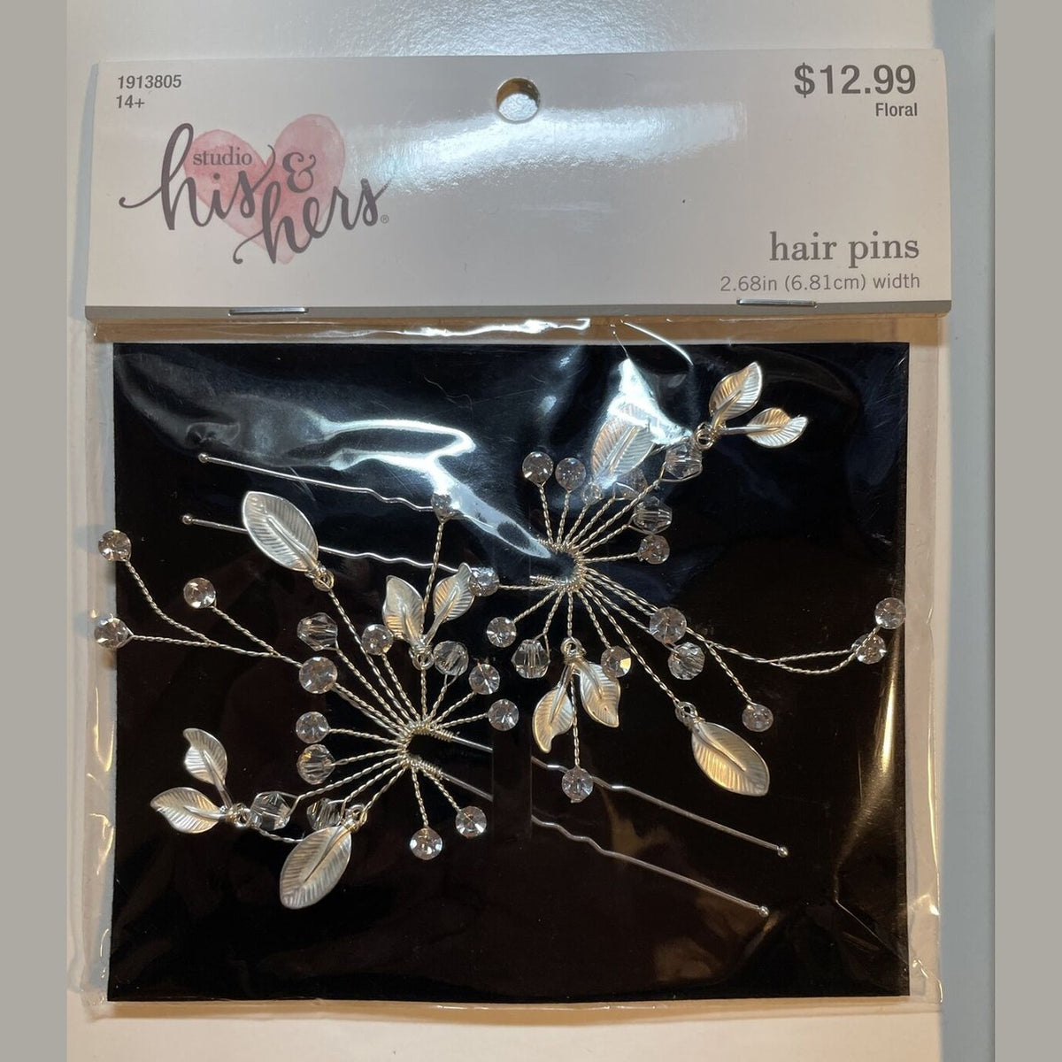 Combo Lot 3 PCs Studio His & Hers WEDDING Set: Hair Pins - Headband - Bracelet