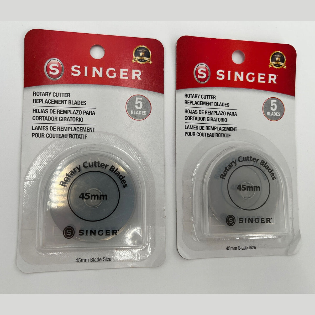 Lot 2 Pack- Singer Rotary Cutter Replacement Blades 45 mm 5 Pack 07147-Total 10