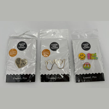 These Are Things Combo Lot Of 3 Enamel Pin Sets, New! Best Price