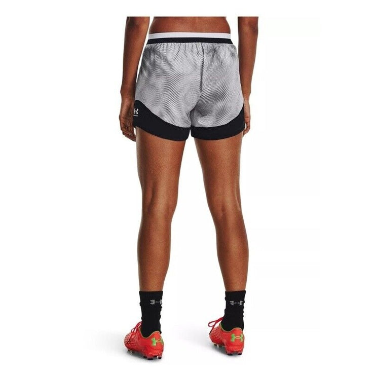 $40 Under Armour Women’s Pro Shorts PRINT Lightweight- White/Grey-Large-New