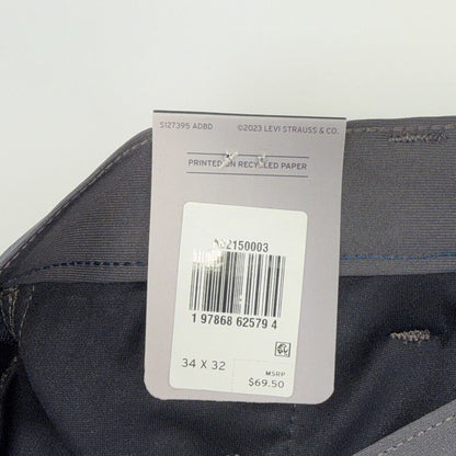 $69 Levi’s Men’s XX Chino Standard Tech Pants- Charred Grey- 34W x 32L- New Tags