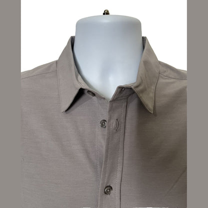 Vuori Men’s Bridge Button Down Long Sleeve Shirt -Fog Grey-Small-*New* Tag $98