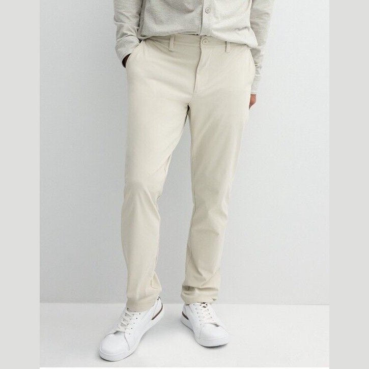 FLX Men’s Premium Stretch Chino Pants -Sand- 32W 32L