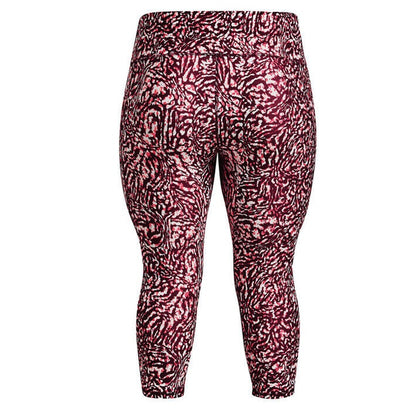 Under Armour Women's Heatgear High Rise Capri Leggings -1X -  Black Rose