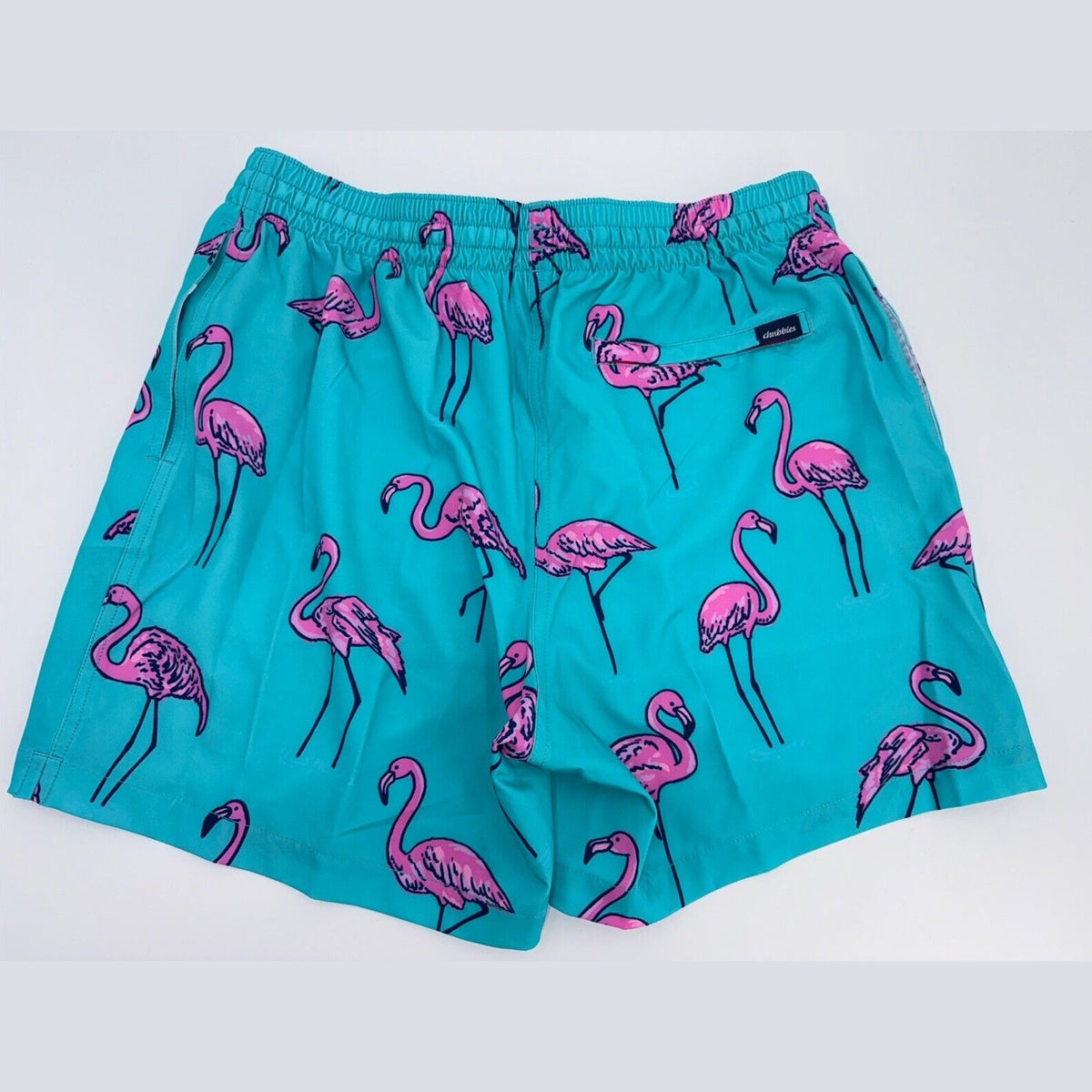 $70 Chubbies The Beach Retreat 5.5" Inseam Swim Trunks-Aqua/Pink-Medium -New Tag