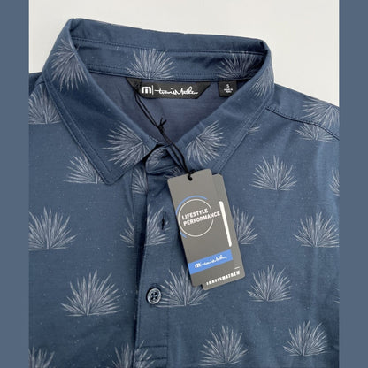 $95 Travis Mathew Men’s At The Buffet No Logo Golf Polo Shirt- Navy-Small -New