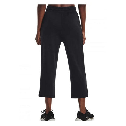 Under Armour Women’s Rival Terry Flared Crop Pants- 1377000 - Black- Small -New
