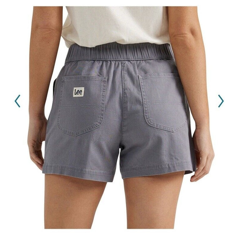 Lee Women's Ultra Lux High-Rise Pull-on Utility Shorts-Greige Beige-Medium-New