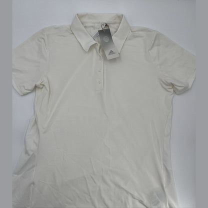 $60 Adidas Women’s Ultimate 365 Solid Golf Polo Shirt- White - Medium-New Tags