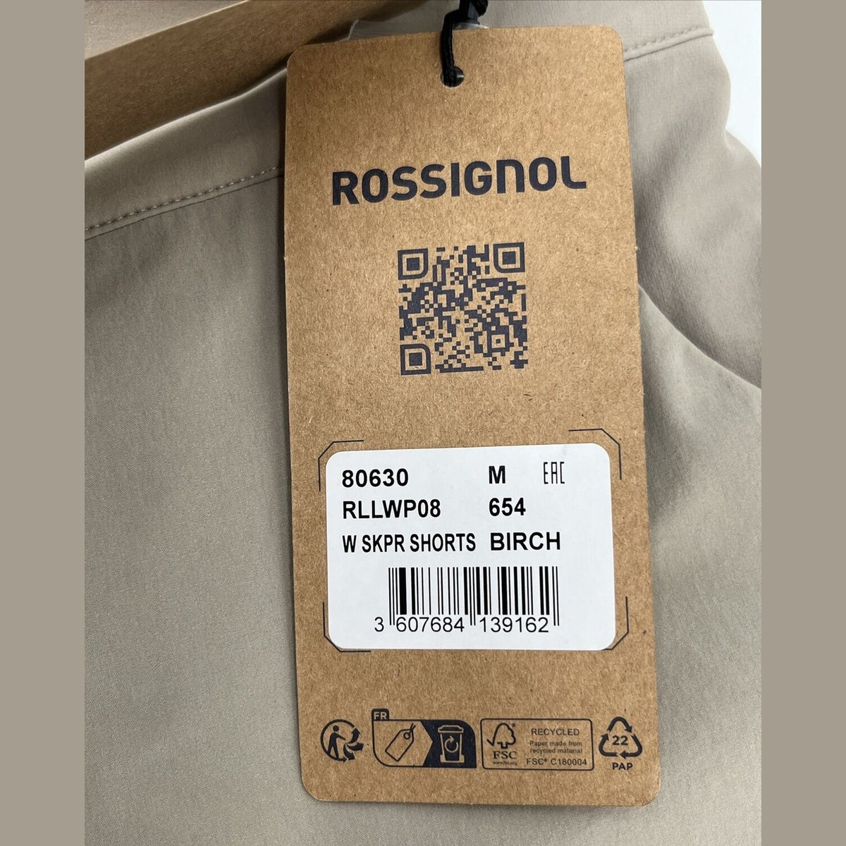 $90 Rossignol Women’s SKPR Hiking/Everyday Shorts-Birch Beige-Medium-New