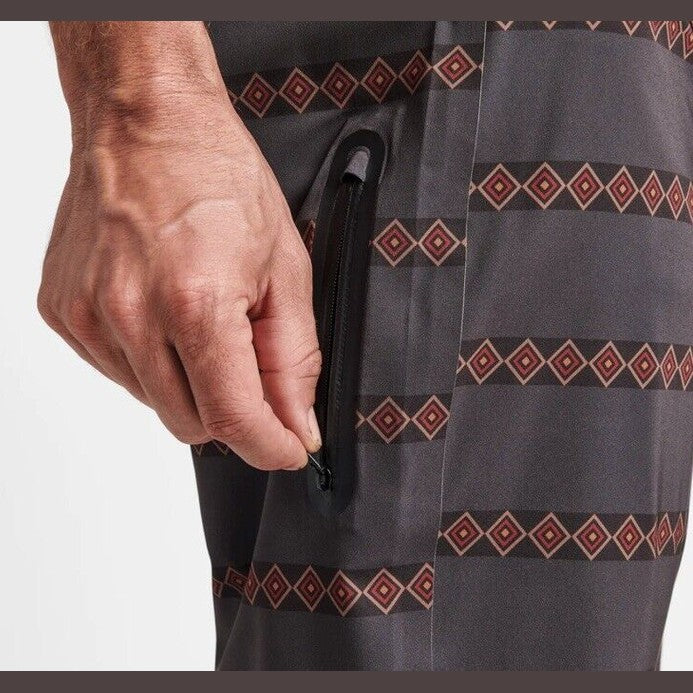 $89 Roark Men’s The Passage Primo Boardshorts Trunks Drawstring-Char Brown-36W