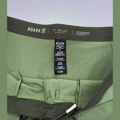 $69 Roark Men’s Chiller 17” Mixtape Boardshorts Trunks-Jungle Green-32W- New Tag