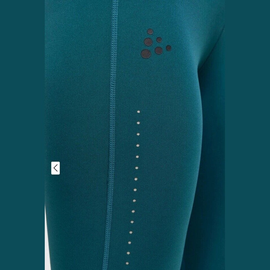 $78 Craft Women’s Running ADV Essence Perforate Tights - Opal Green- Medium-New