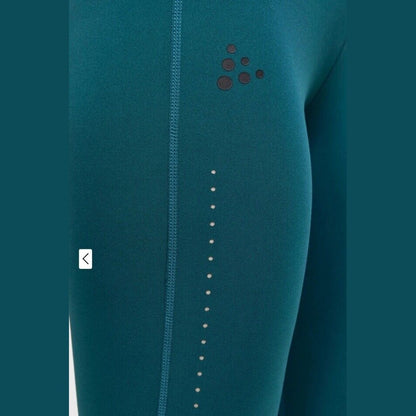 $78 Craft Women’s Running ADV Essence Perforate Tights - Opal Green- Medium-New