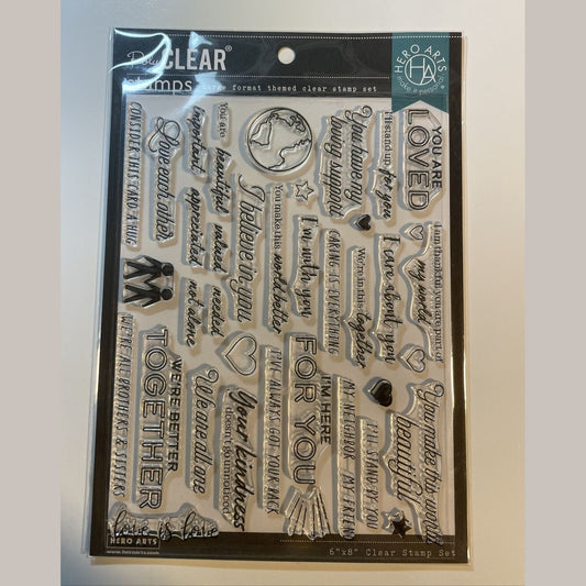 Hero Arts CM171 Poly Clear Stamps 6" x 8" set - Best Price-  You Are Loved