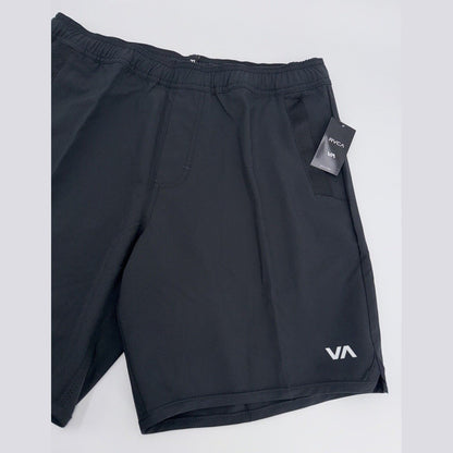 $66 RVCA Men’s Kevin EW Hybrid 17" Athletic Shorts- Black - Small -New Tag