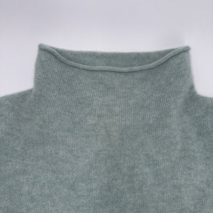 Telluride Clothing Company 2 Ply Cashmere Funnel Neck Sweater-Pistachio-Medium