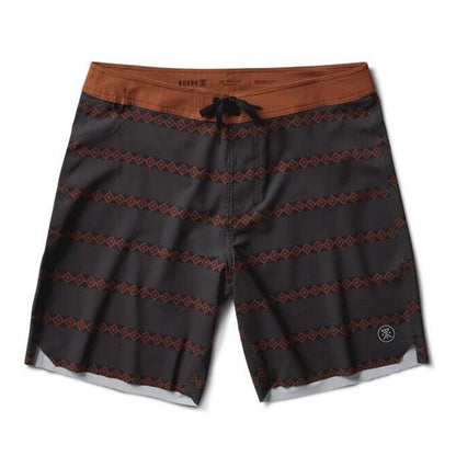 $89 Roark Men’s The Passage Primo Boardshorts Trunks Drawstring-Char Brown-33W
