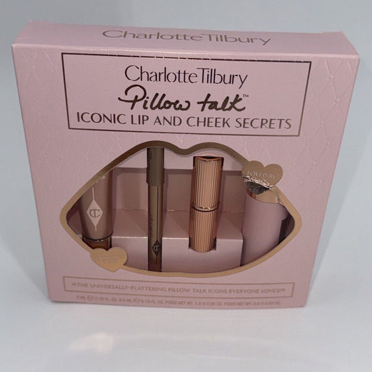 NEW Charlotte Tilbury Pillow Talk Iconic Lip & Cheek Secrets 4 Piece Holiday Set