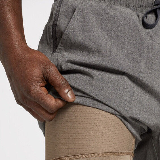VRST Men's 7 Inch All-In Athletic Shorts-Warm Mushroom Heather-Small-New Tag $55