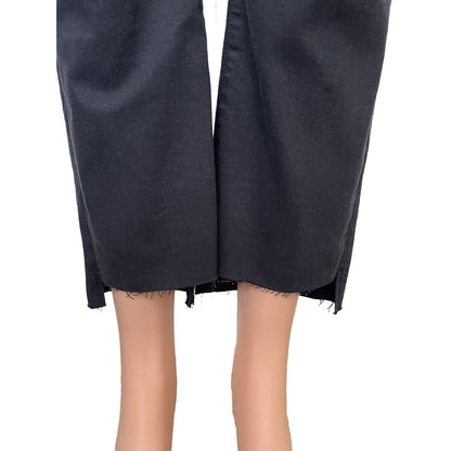 Frame Women’s Denim Jeans Le High Straight Fit Staggered-Black-Size: 30-New $205