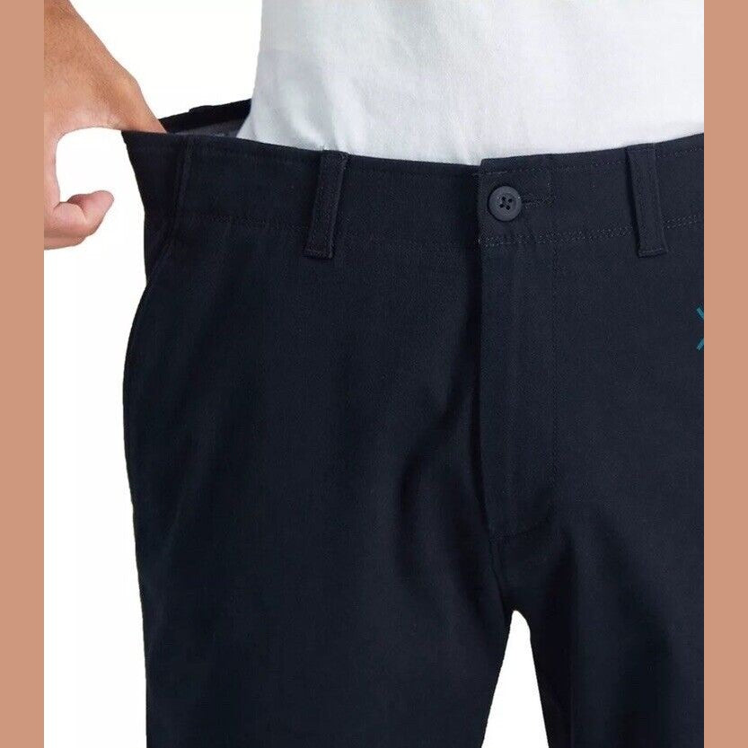 Haggar Men’s Life Khaki Straight Fit Chino Pants - Black- Size: 33W 30L- NEW