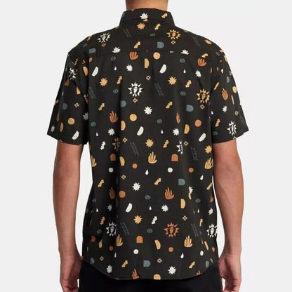 $66 RVCA Men’s ANYTIME S/S Button Shirt - PTK Brown -Size:  Medium - New Tag