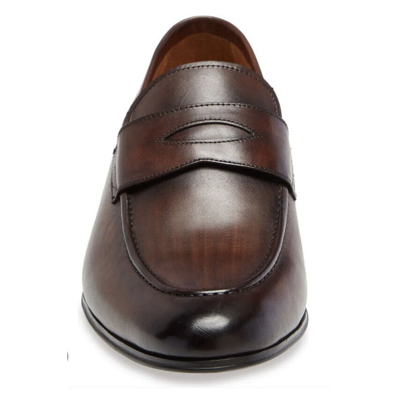 Ike Behar Trey Leather Loafers, Men's Size 8.5M- Brown NEW MSRP $450