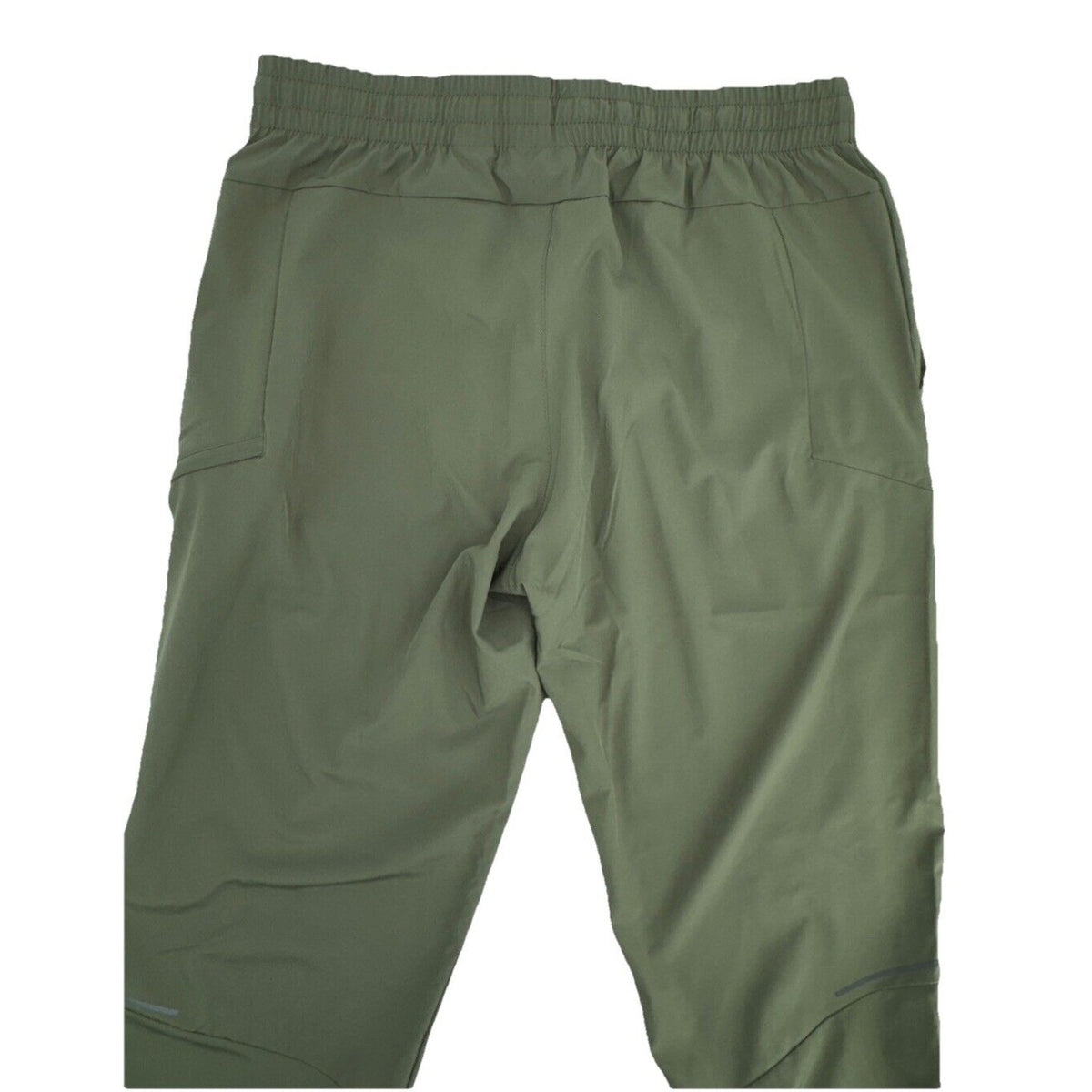Asics Men’s Woven Side Zip Pocket Joggers- Olive Green- Large- New Tags