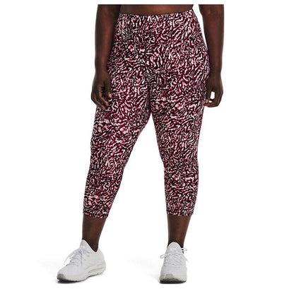 Under Armour Women's Heatgear High Rise Capri Leggings -1X -  Black Rose