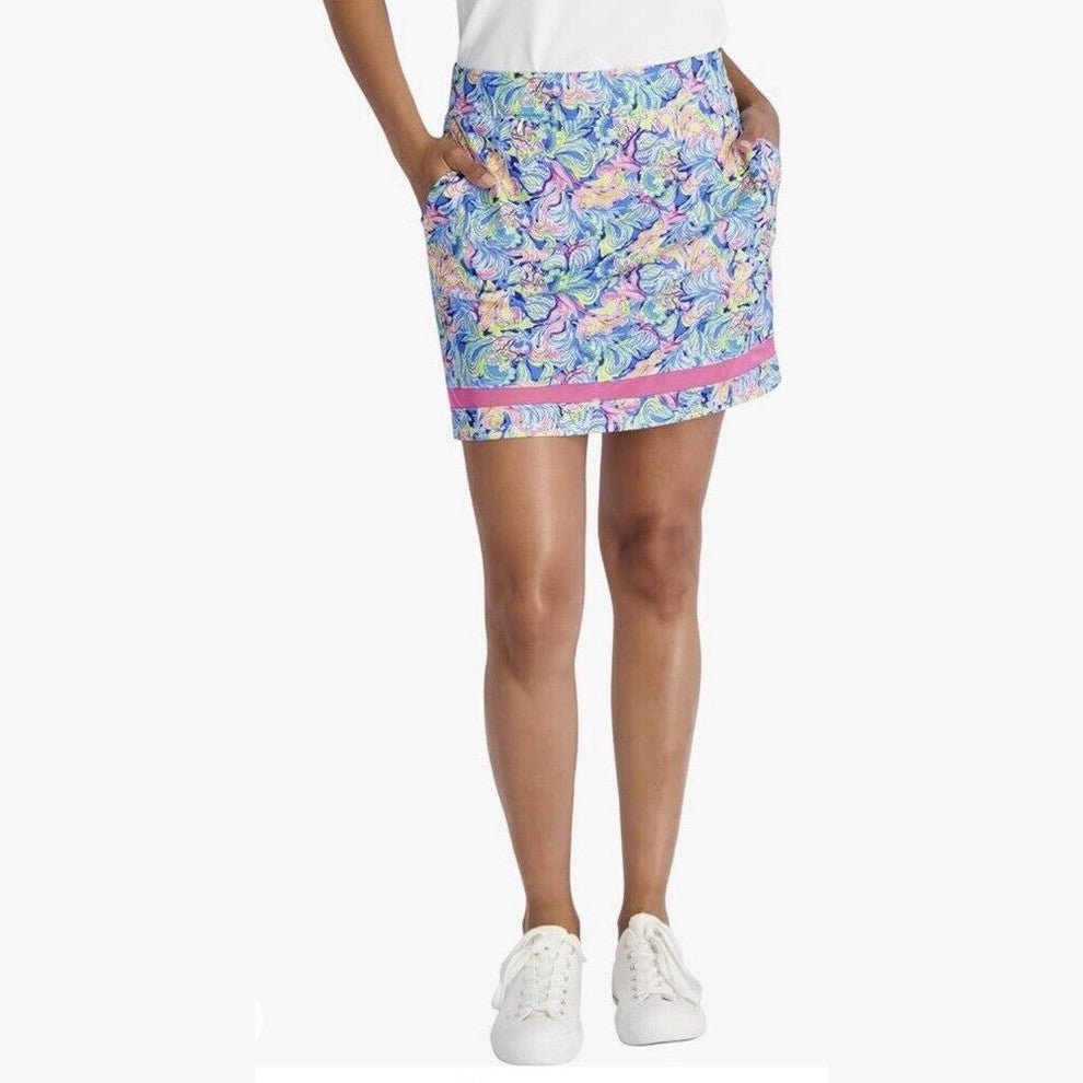 $69 STELLA PARKER Floral Tennis Golf UPF 50 Built-in Shorts Stretch Skort-Small