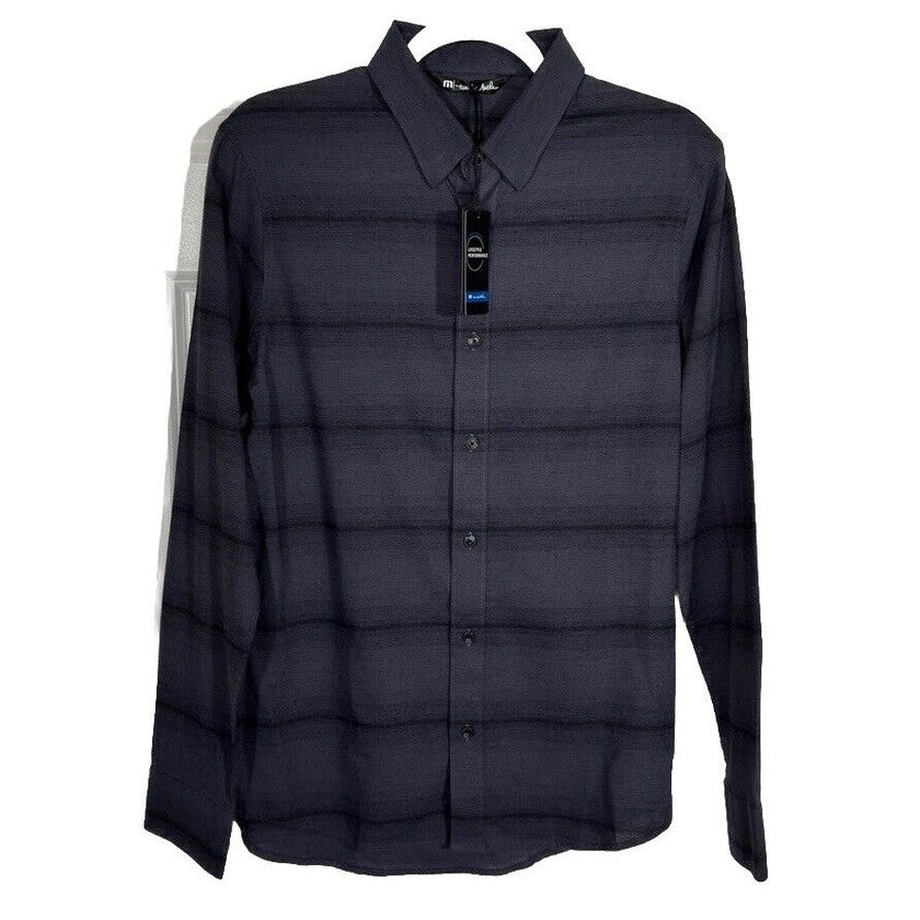 $125 Travis Mathew Men’s Stretch Stripe Button Long Sleeve Shirt- Zeke-Small-New