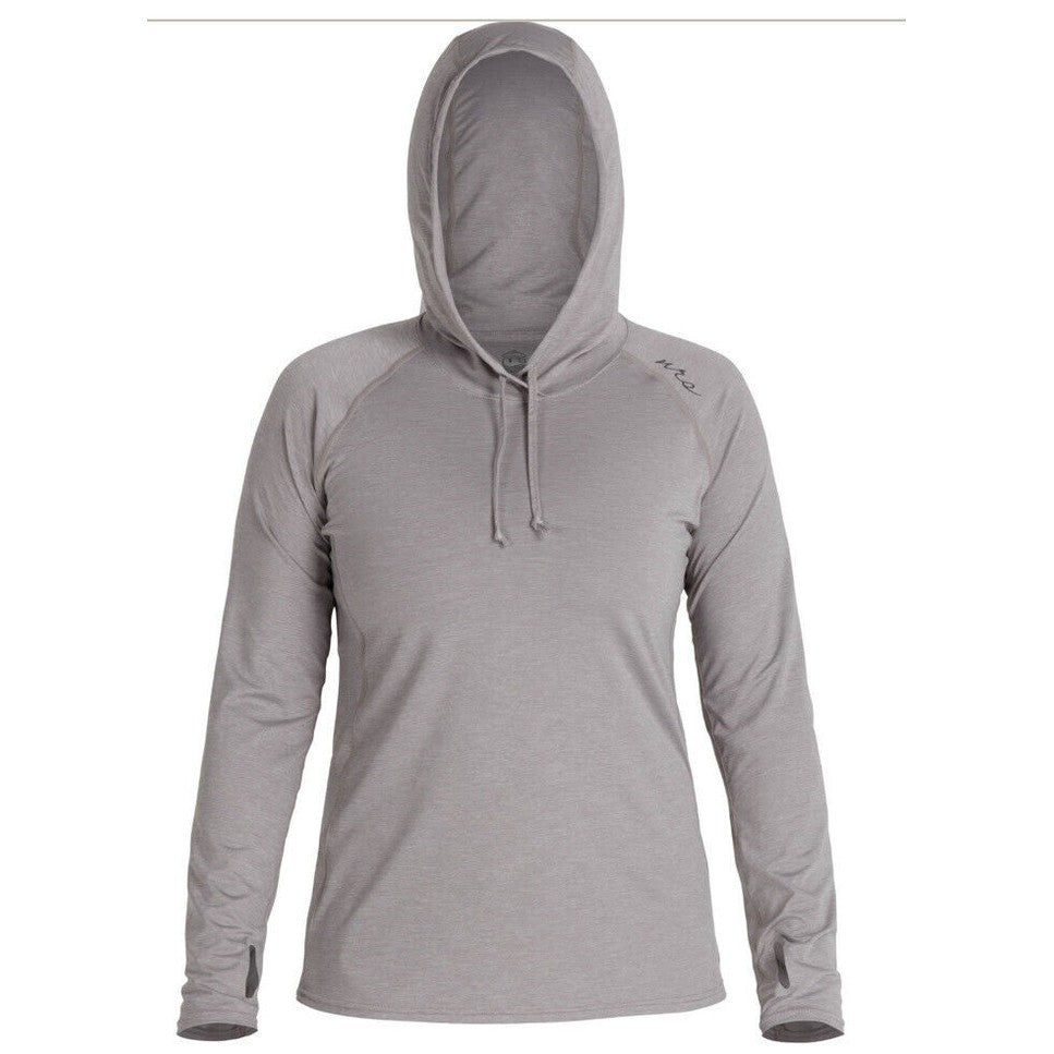 NRS Women’s Silkweight H2Core Hoodie - Sharkskin Grey-Size XSmall  UPF 50+- NEW
