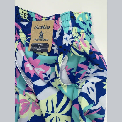 $70 Chubbies The Floral Surprise 5.5" Inseam Swim Trunks- Multi  -Small -New Tag