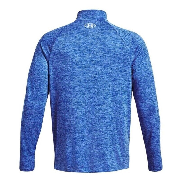 $45 Under Armour Men’s Technical Textured Half Zip Performance Shirt-Blue-Small