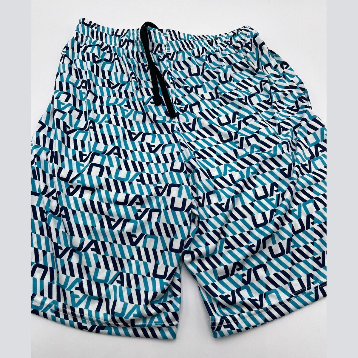 Under Armour Men’s Tech Printed Shorts - -White Blue-Small -NWT $35